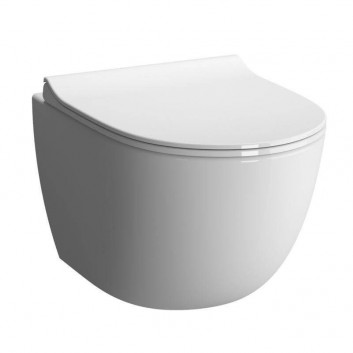 Mísa WC podvěsná Vitra Sento, 54x36,6cm, bez splachovacího okruhu, bílá