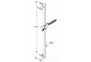 Sprchový set Kludi Fizz 3S, sluchátko 3-funkční s držákem sprchovým, bílý/chrom