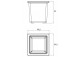 Pohár skleněný Emco, čtvercová, 97,5x97,5mm