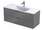 Skříňka pod umyvadlo Oristo Siena, 120cm, dvě szuflady, ciepły šedá matnáný