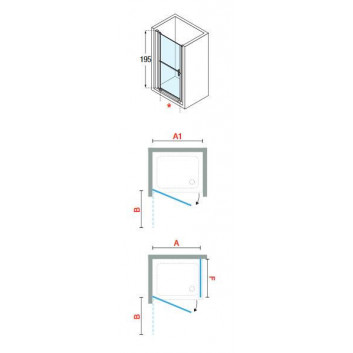 Dveře sprchové pravé Novellini Young 2.0 2GS, skládací, 120cm, sklo čiré, profil chrom