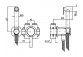 Souprava bidetový Zucchetti, podomítkový, se směšovačem i sluchátkem, 2-otvorový, bílý matný ražený