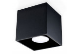 Plafon Sollux Ligthing Quad 1, 10cm, čtvercová, GU10 1x40W, černá