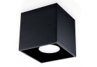 Plafon Sollux Ligthing Quad 1, 10cm, čtvercová, GU10 1x40W, černá