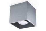 Plafon Sollux Ligthing Quad 1, 10cm, čtvercová, GU10 1x40W, šedá