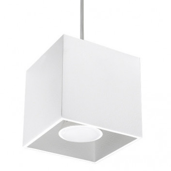 Lampa závěsná Sollux Ligthing Quad 1, 10cm, čtvercová, GU10 1x40W, szara