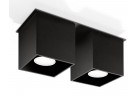 Plafon dvojitý Sollux Ligthing Quad 2, 26cm, GU10 2x40W, černá