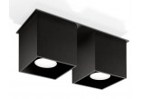 Plafon dvojitý Sollux Ligthing Orbis 2, 26cm, GU10 2x40W, černá