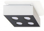 Plafon Sollux Ligthing Mono 3, 34x14cm, pravoúhlý, GU10 3x40W, bílý/černá
