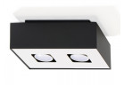 Plafon Sollux Ligthing Mono 2, 24x14cm, pravoúhlý GU10 2x40W, černá