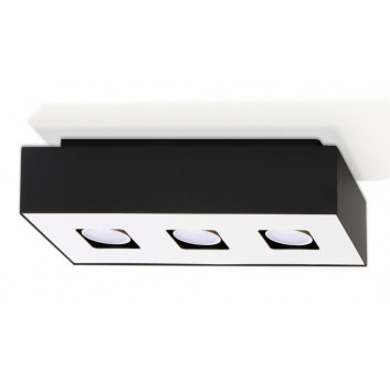 Plafon Sollux Ligthing Mono 3, 34x14cm, pravoúhlý, GU10 3x40W, bílý