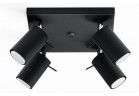 Plafon poczwórny Sollux Ligthing Ring 4, 25cm, GU10 4x40W, černá