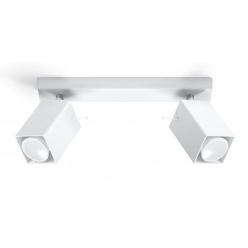 Plafon dvojitý Sollux Ligthing Ring 2, 30cm, GU10 2x40W, bílý