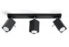 Plafon trojnásobný Sollux Ligthing Merida 3, 45cm, GU10 3x40W, černá