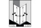 Dveře levé koutu rohové Kermi Liga, lítací skladací, 785-810mm, profil stříbro vysoký lesk