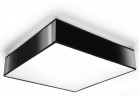 Plafon Sollux Ligthing Horus 45, čtvercová, 45cm, E27 3x60W, černá