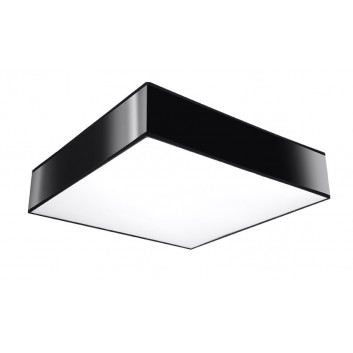 Plafon Sollux Ligthing Horus 45, čtvercová, 45cm, E27 3x60W, černá