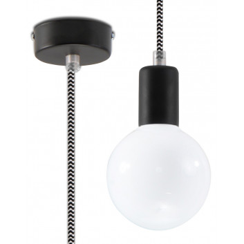 Lampa závěsná Sollux Ligthing Edison, 8cm, E27 1x60W, fiálová