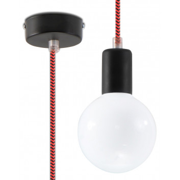 Lampa závěsná Sollux Ligthing Edison, 8cm, E27 1x60W, czarno/bílá