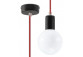Lampa závěsná Sollux Ligthing Edison, 8cm, E27 1x60W, czarno/bílá