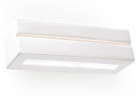 Nástěnné svítidlo keramický Sollux Ligthing Vega Line, 32cm, E27 1x60W, bílý