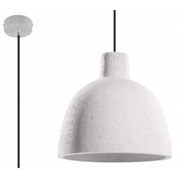 Lampa závěsná Sollux Ligthing Empoli, 17cm, beton, E27 1x60W, šedá