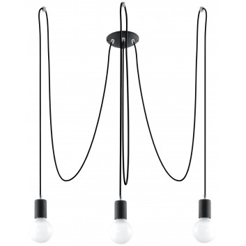 Lampa závěsná Sollux Ligthing Edison 1, E27 1x60W, černá