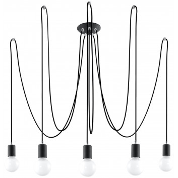 Lampa závěsná Sollux Ligthing Edison 3, E27 3x60W, černá