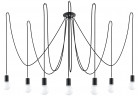 Żyrandol Sollux Ligthing Edison 7, E27 7x60W, černá
