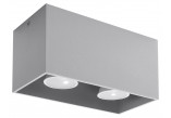 Plafon Sollux Ligthing Quad Maxi, 20cm, GU10 2x6W LED, černá