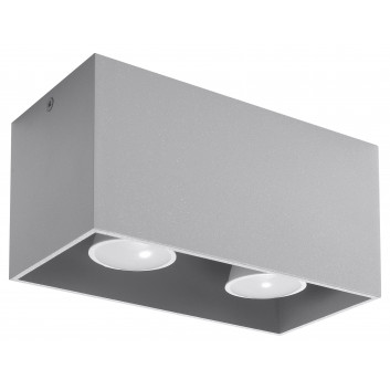 Plafon Sollux Ligthing Quad Maxi, 20cm, GU10 2x6W LED, černá