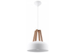 Lampa závěsná Sollux Ligthing Casco, 30cm, E27 1x60W, bílý/černé dřevo