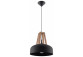 Lampa závěsná Sollux Ligthing Casco, 30cm, E27 1x60W, černá/dřevo bielone