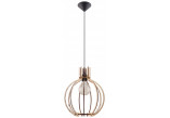 Lampa závěsná Sollux Ligthing Casco, 30cm, E27 1x60W, černá/dřevo naturalne