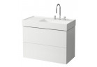Skříňka pod umyvadlo Kartell by Laufen, 88x45cm, 2 szuflady, bílý matnáný