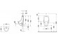 Pisoár Duravit Ben, závěsný, 37x35mm, odtok vertikální nebo vodorovný, horní přítok, bez muchy, bílý