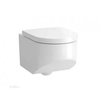 Závěsné wc WC Laufen Kartell by Laufen, 54,5x37cm, bezkołnierzowa, zaoblená, bílá