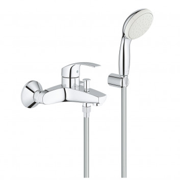 Vaňová baterie Grohe Eurosmart, nadomítková, výtokové rameno 161mm, se sprchovým systémem, chrom