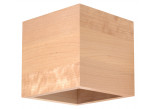 Nástěnné svítidlo Sollux Ligthing Quad, 12cm, čtvercová, 1xG9 LED 4,5W, naturalne dřevo