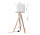 Lampa stojící Sollux Ligthing Legno 1, 35x80cm, 1xE27 60W, naturalne dřevo, bílý