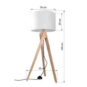 Plafon Sollux Ligthing Legno 3, 70cm, 3xE27 60W, naturalne dřevo, bílý