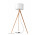 Lampa stojící Sollux Ligthing Legno 2, 70x140cm, 1xE27 60W, naturalne dřevo, bílý