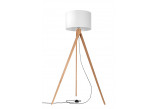 Lampa stojící Sollux Ligthing Legno 2, 70x140cm, 1xE27 60W, naturalne dřevo, bílý