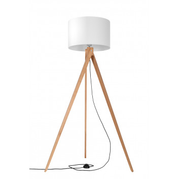 Lampa stojící Sollux Ligthing Legno 1, 35x80cm, 1xE27 60W, naturalne dřevo, bílý