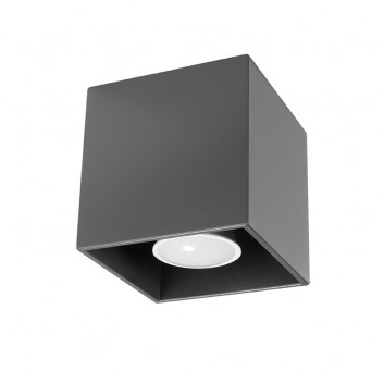 Nástěnné svítidlo Sollux Ligthing Quad, 12cm, beton, čtvercová, 1xG9 LED 4,5W, šedá