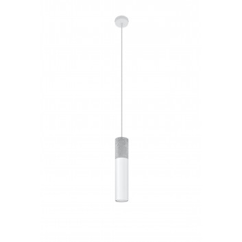 Lampa závěsná Sollux Ligthing Pablo, 8cm, GU10 1x40W, bílý/naturalne dřevo