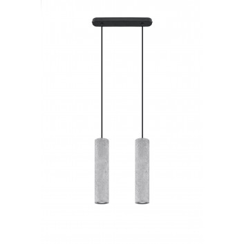 Lampa závěsná Sollux Ligthing Luvo 1, 8cm, GU10 1x40W, černá/beton