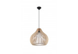 Lampa závěsná Sollux Ligthing Aprilla, 43cm, E27 1x60W, černá/naturalne dřevo