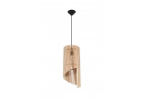 Lampa závěsná Sollux Ligthing Aprilla, 43cm, E27 1x60W, černá/naturalne dřevo
