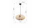 Lampa závěsná Sollux Ligthing Oriana, 30cm, E27 1x60W, černá/naturalne dřevo